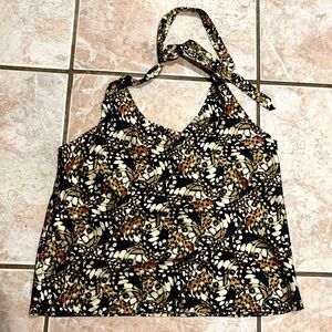 wildfang butterfly empower satin cami adjustable strap halter top